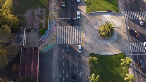 traffic in park avenue at sunset, buenos aires