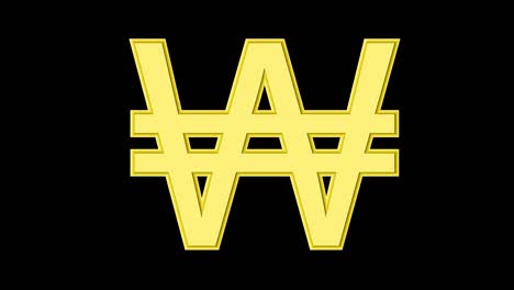 signo de oro ganado aislado en el canal alfa