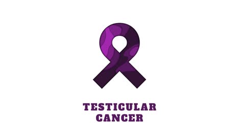 testicular cancer awareness papercut ribbon animation