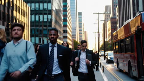 business professionals walking on a city street