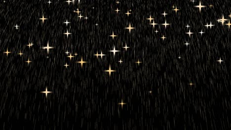lluvia pesada gota de oro y estrella de dios dorado