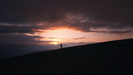 sunrise hike on mountain