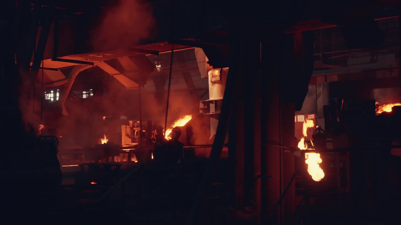 산업용 철강 공장에서 주조 철수 파이프 생산 과정: 튜브 제조를 위한 프레스 포밍 기계와 함께 금속 주조 공장