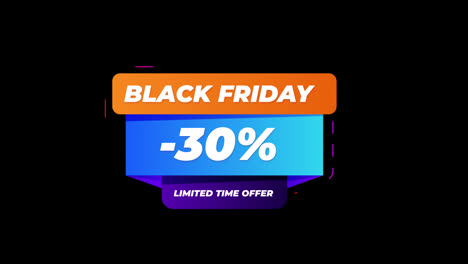 Black-Friday-Sale-Rabatt-30-Prozent-Rabatt-Auf-Schild-Banner-Für-Werbevideo.-Verkaufsabzeichen.-Sonderangebot-Rabatt-Tags.-Zeitlich-Befristetes-Angebot.