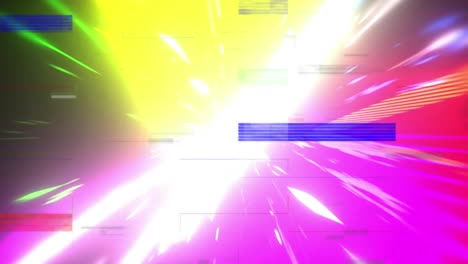 animación de rectángulos parpadeantes que se mueven en un bucle sin costuras sobre senderos de luz.