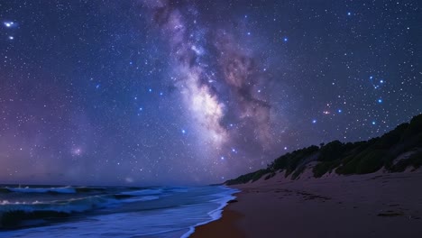 night sky over the beach