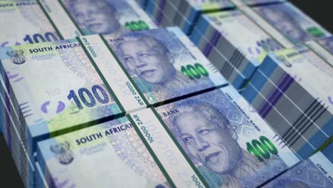 südafrikanische rand-geldbanknoten verpackt nahtlose schleife