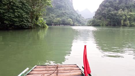 bamboo raft trip on a river in vietnam