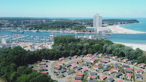 puerto de travemunde, vista aérea de lübeck-travemünde lubeck