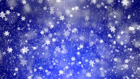 blue white snow snowflakes frame loopable background