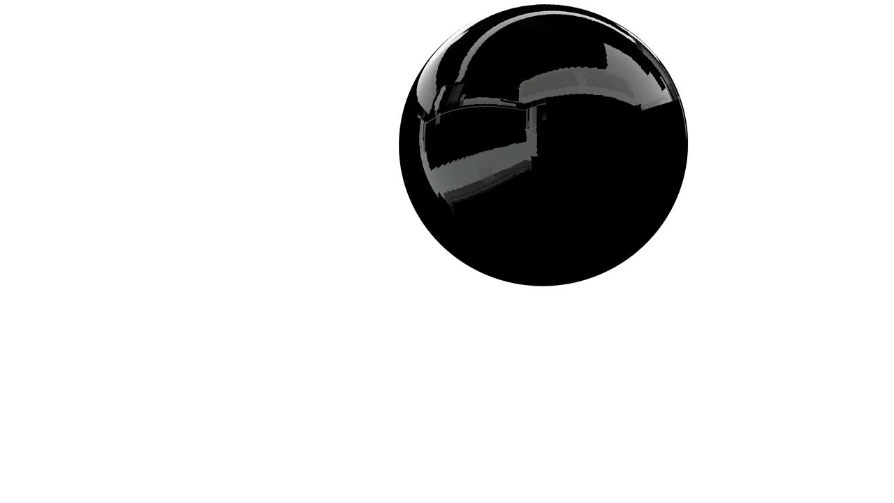 bola negra sobre un fondo blanco suave. salpicaduras abstractas, forma líquida. esfera 3d. color suave de moda. papel tapiz geométrico blanco. elemento gráfico de concepto abstracto. 4k