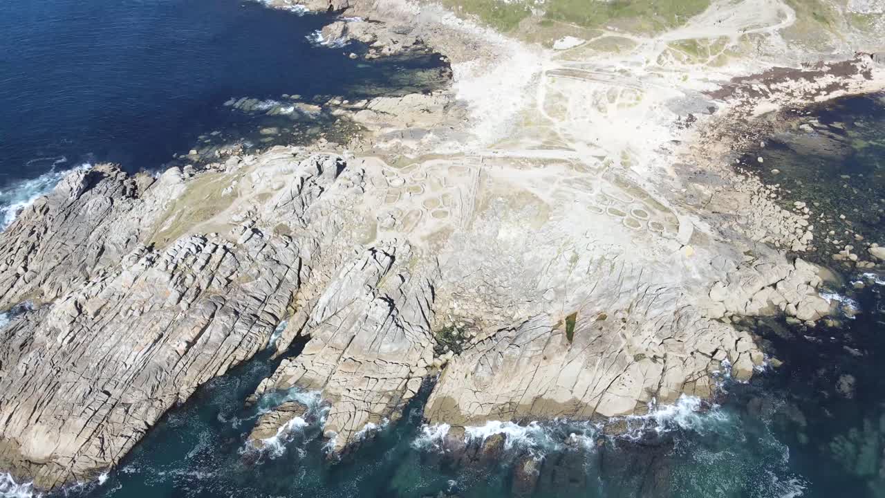 castro de baroña의 4k 드론 보기