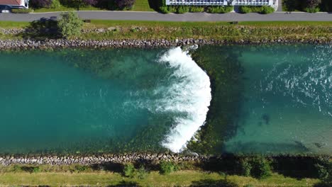 glacial green loen river besides loenfjord hotel