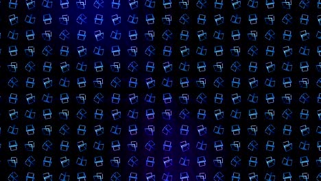 patrón de cubo geométrico. baile de cubo. animación de bucle de símbolo de negocio. diseño de red de negocios.