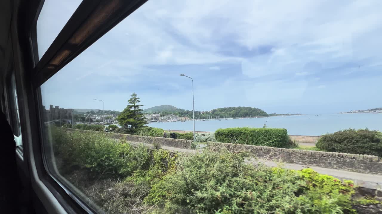 Train Window Seat Seaside View of Conwy North Wales