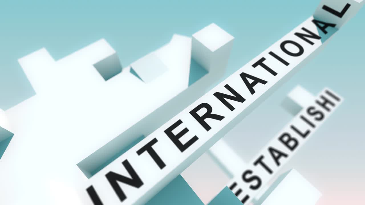 iso 9001: 큐브로 애니메이션 된 단어