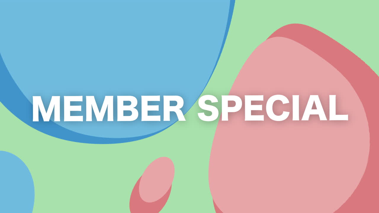 Catch attention with this vibrant member special graphic designed to promote sales using motion elements