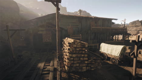 viejo campamento maderero del oeste