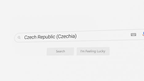 searching for czech republic (czechia) on internet browser