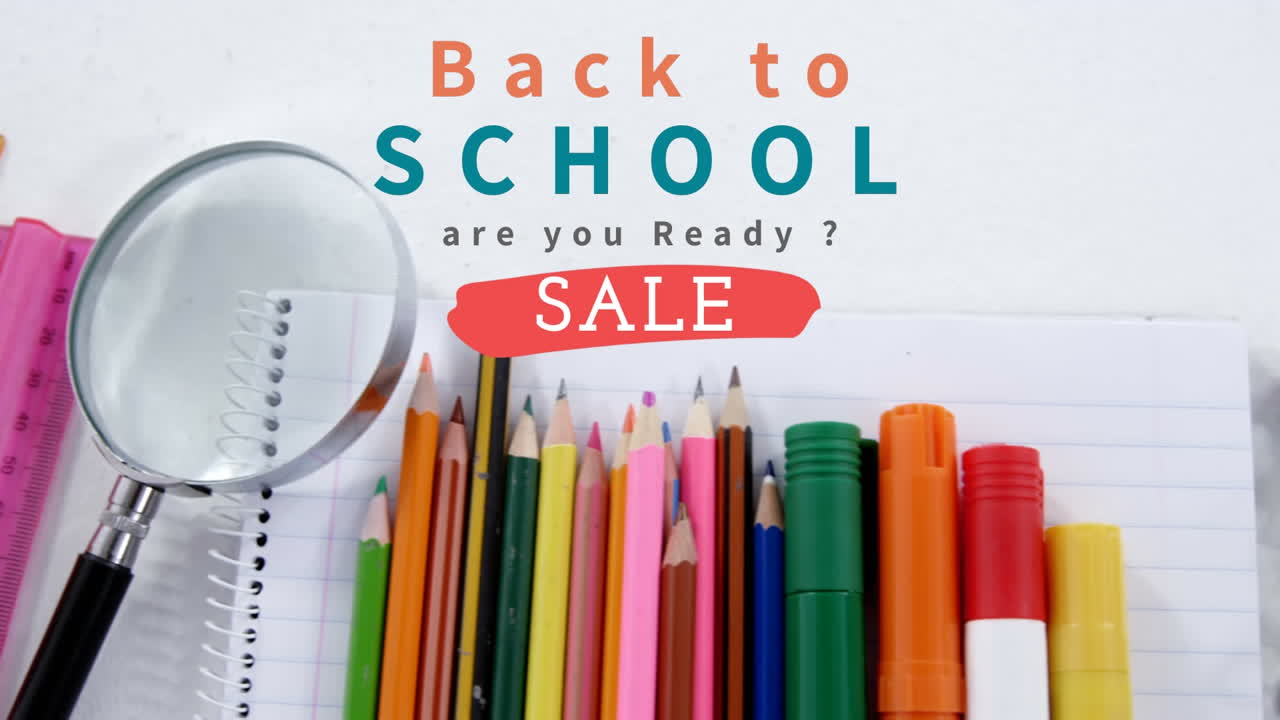 학교로 돌아가는 디지털 생성 비디오 4k