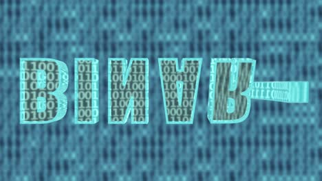 3d animated word binary