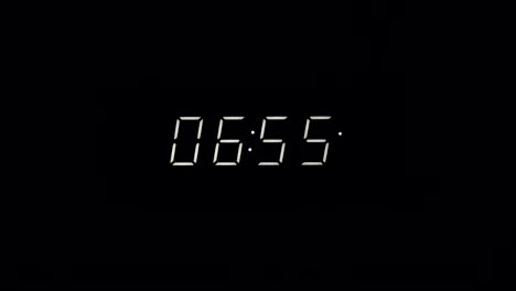 orologio digitale timelapse, sveglia mattutina