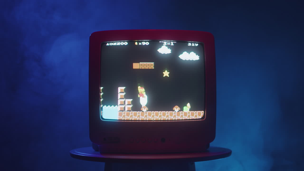 Retro Super Mario Bros. on Vintage TV