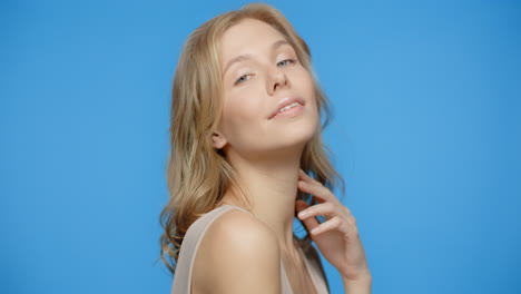 beautiful blonde woman portrait