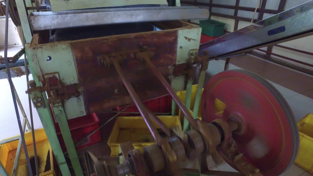 mecanismo de máquina vintage en la fábrica