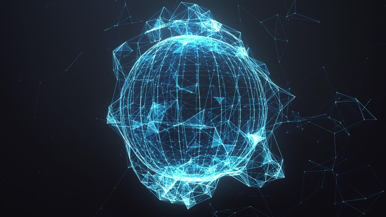 Abstract Mesh Sphere - Futuristic Technology Style