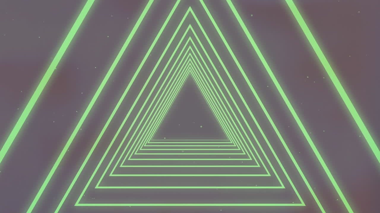 animación de un túnel brillante de neón sobre un fondo negro