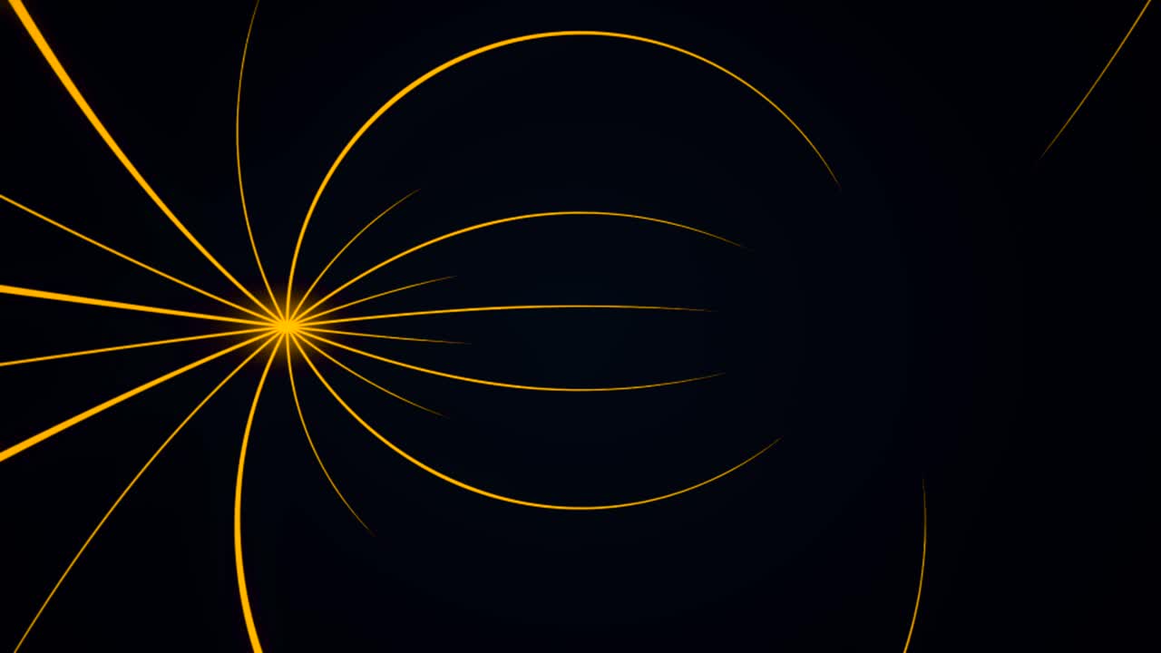Abstract Yellow Radial Lines on Dark Background