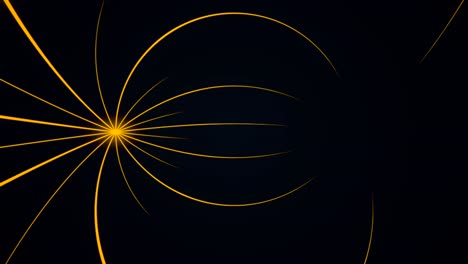 abstract yellow radial lines on dark background
