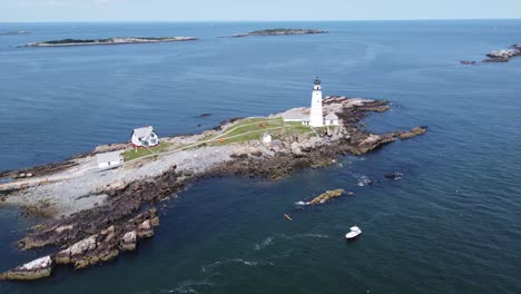 large white lighthouse in massachusetts