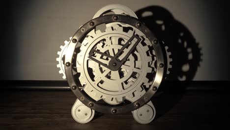 metal industrial clock 5 past 10