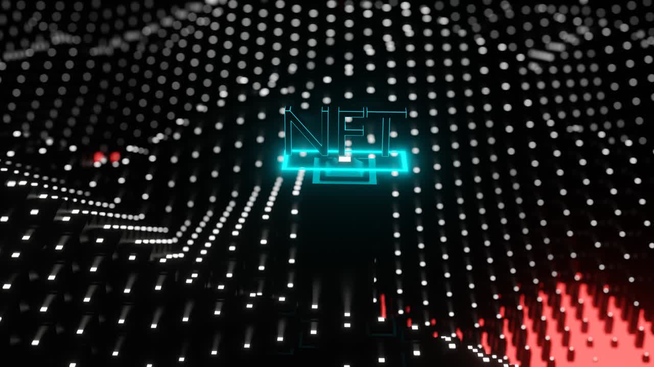 NFT Wavy BW and Red liquid looping animation