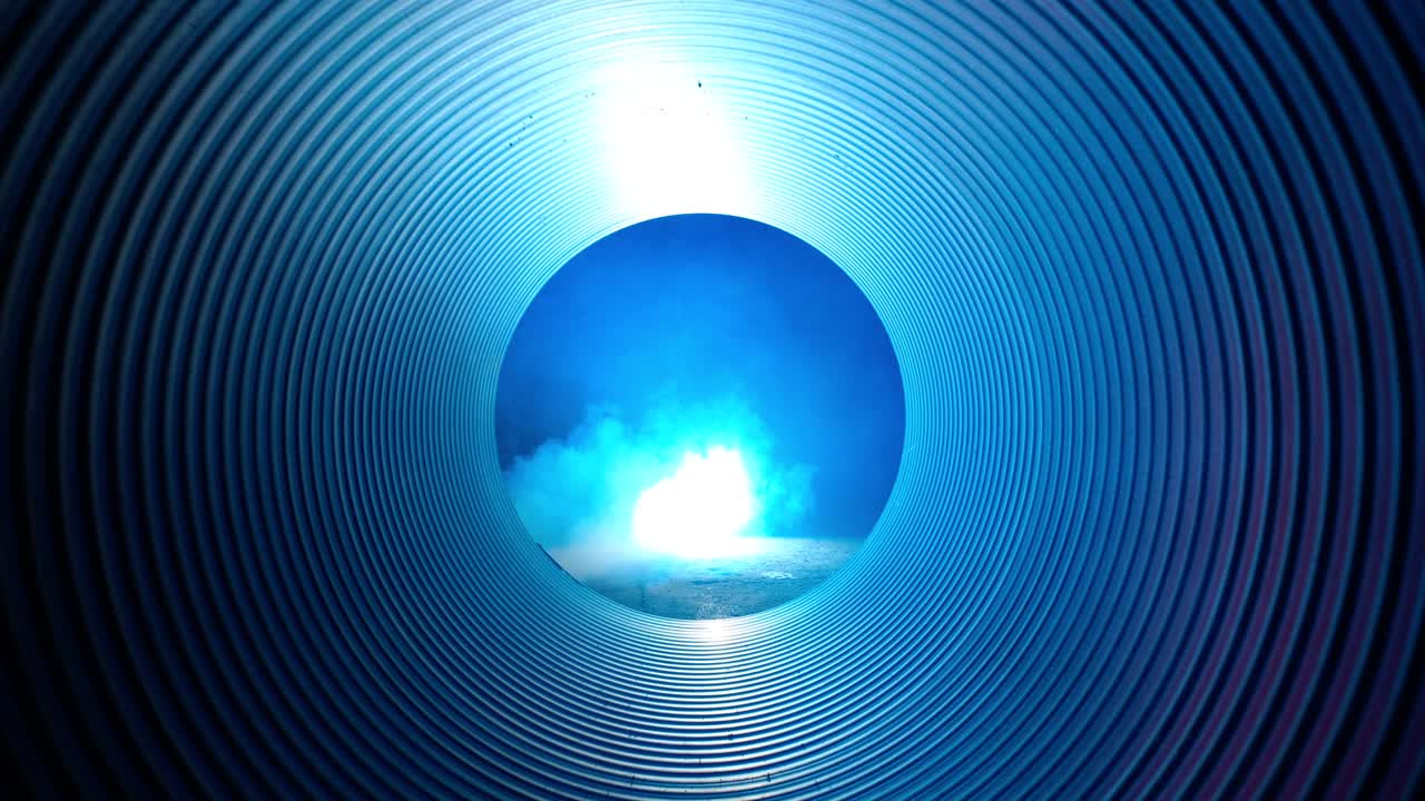 배럴의 내부 전망. 추상화.