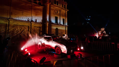 white night mad max installation hyperlapse