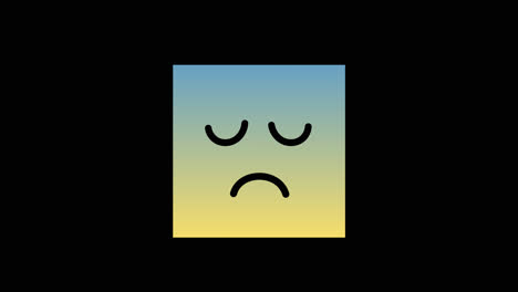 sleepy square emoji