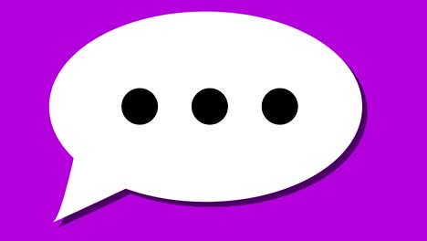 icono de burbuja de habla, comunicaciones de redes sociales emoji púrpura