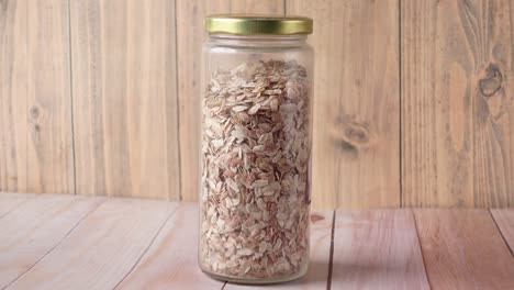 glass jar with dried food