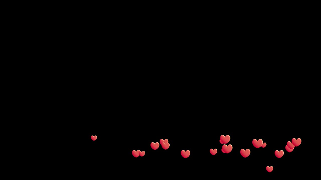 소셜 미디어 사랑의 마음 인스타그램 애니메이션 비디오 투명한 배경