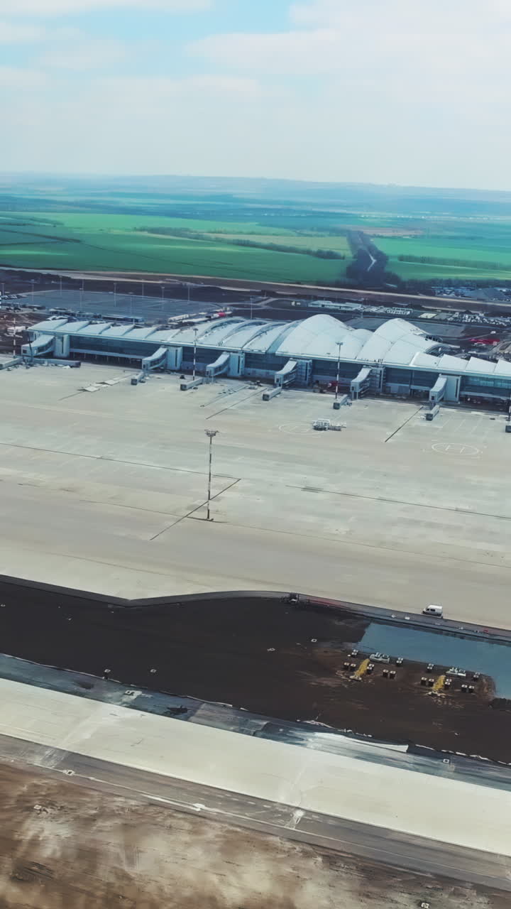 vista aérea del sitio de construcción del aeropuerto