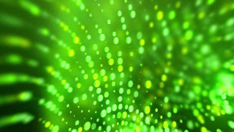 ondulado brillante lujoso punto abstracto bitcoin fondo verde