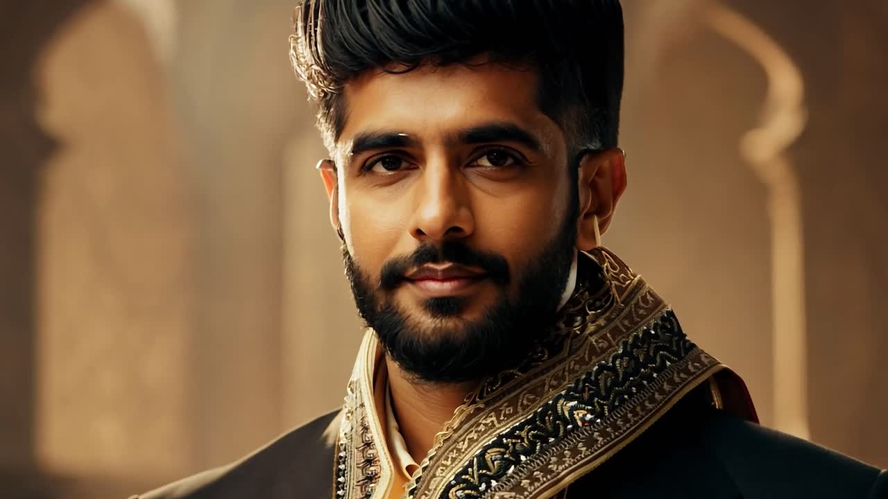 hombre indio guapo en traje tradicional