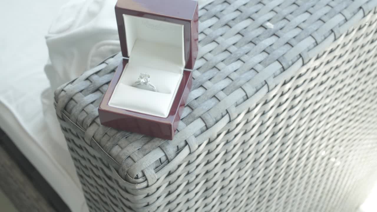 Elegant Diamond Wedding Ring On Box