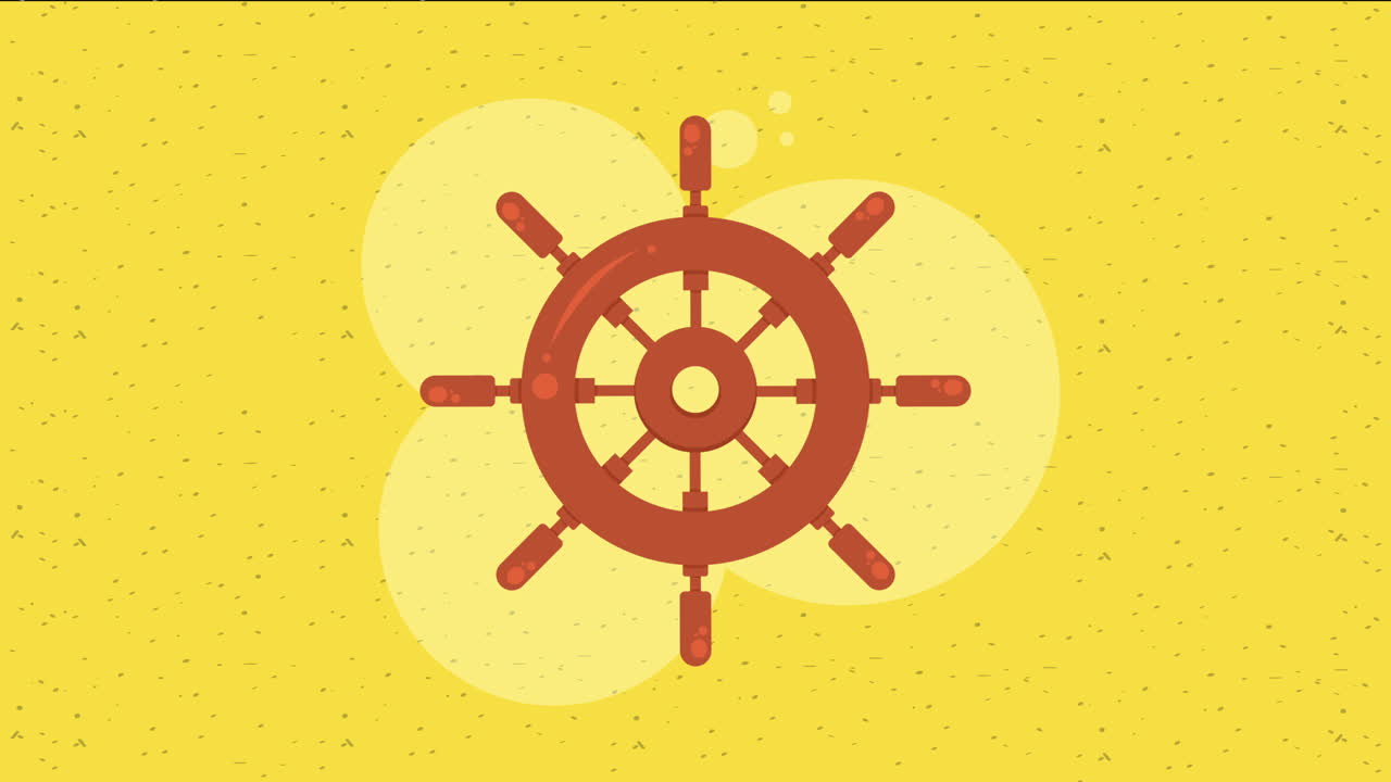 dispositivo de guía de brújula animación náutica