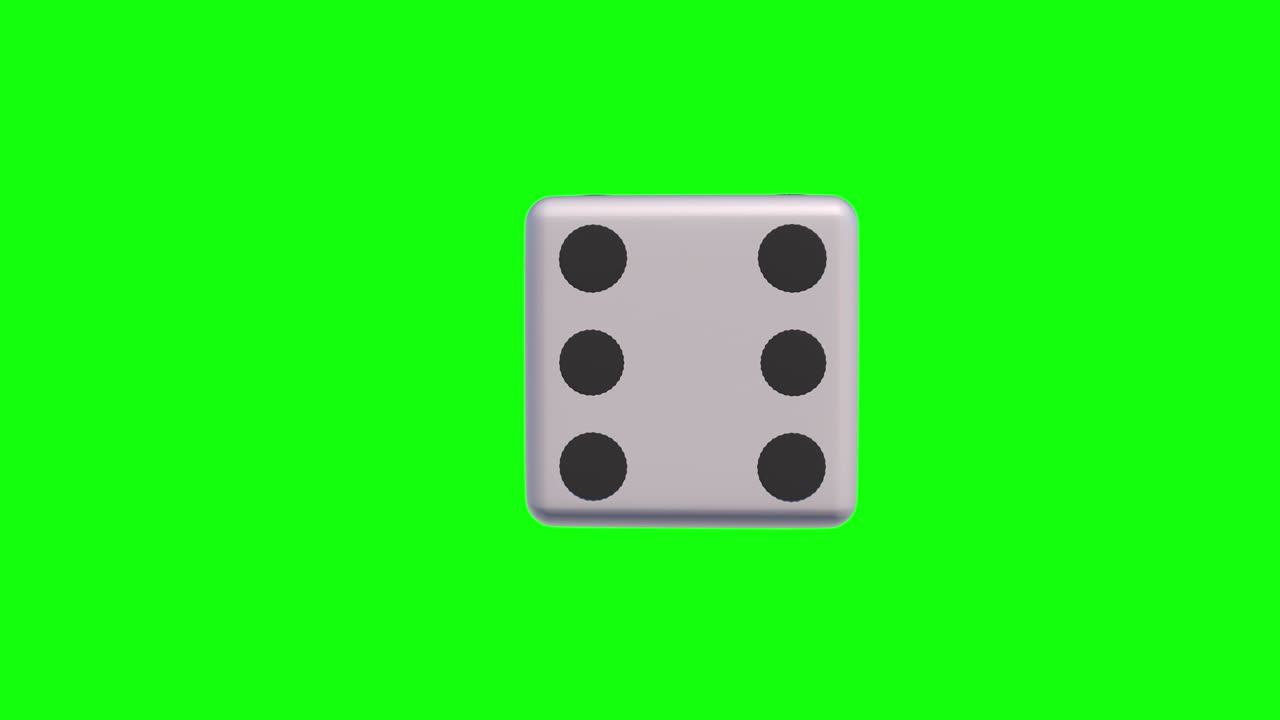 8 animations dice craps fortune casino green screen 3d luck chroma key