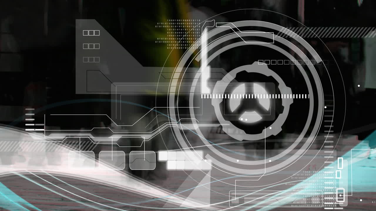 빠른 속도로  ⁇ 는 보행자에 대한 스 ⁇  스캐닝과 데이터 처리의 애니메이션