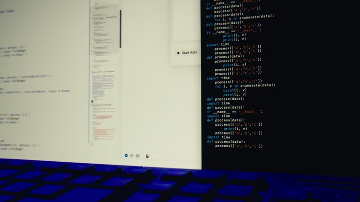 Programming Python Code on a Computer Screen with Keyboard